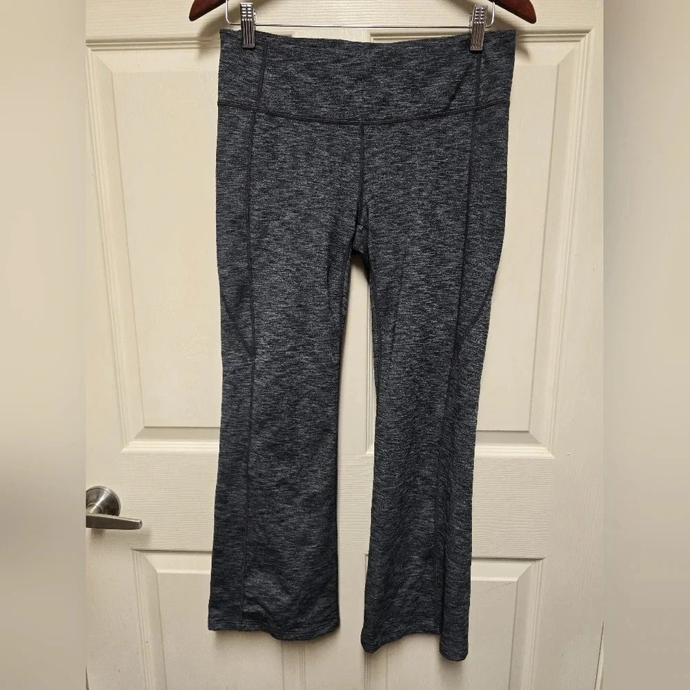 Athleta Heather Gray Leggings Tight Work Out Yoga Full Length Size Large